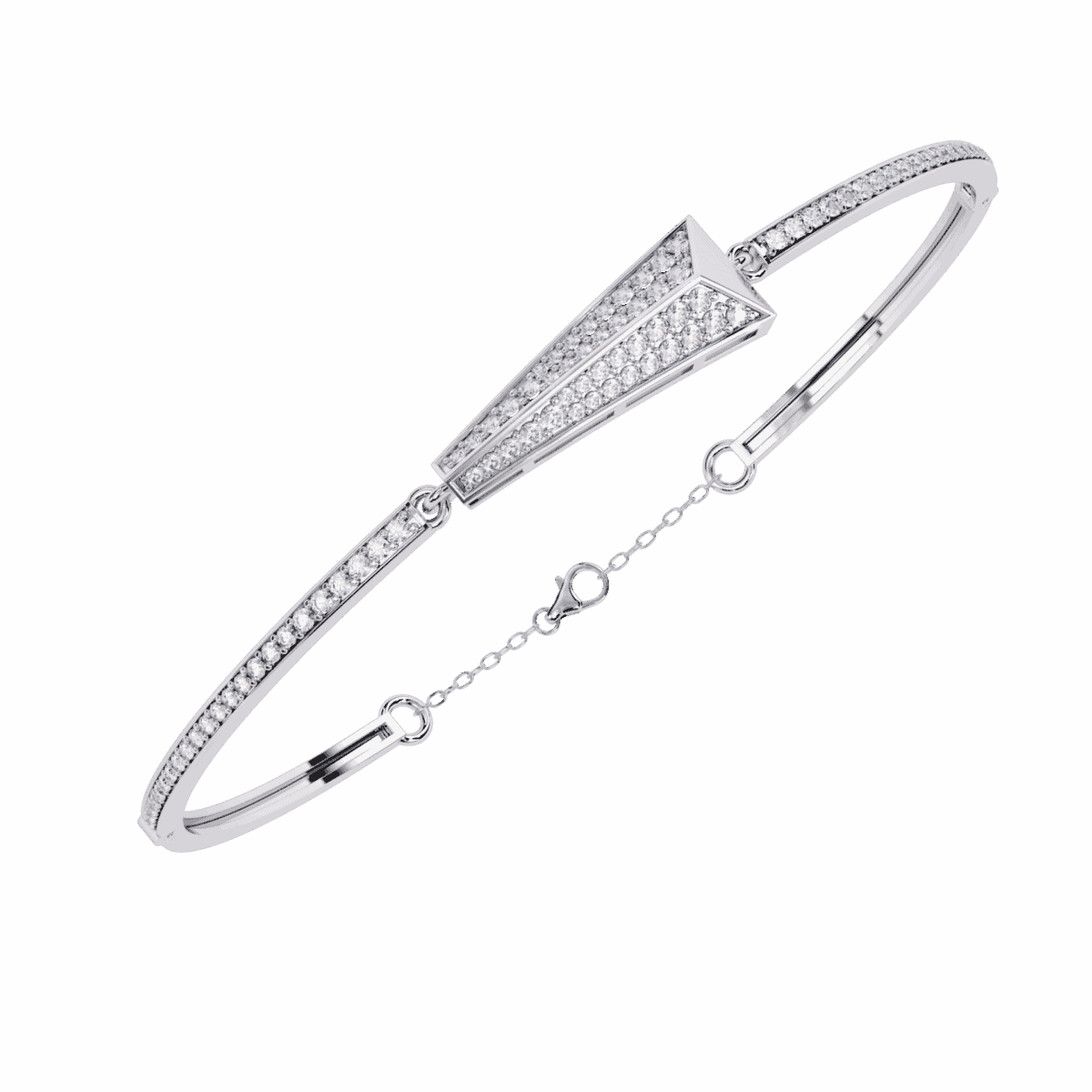 0.6 Carat Arrow Line Diamond Bangle  Image 4
