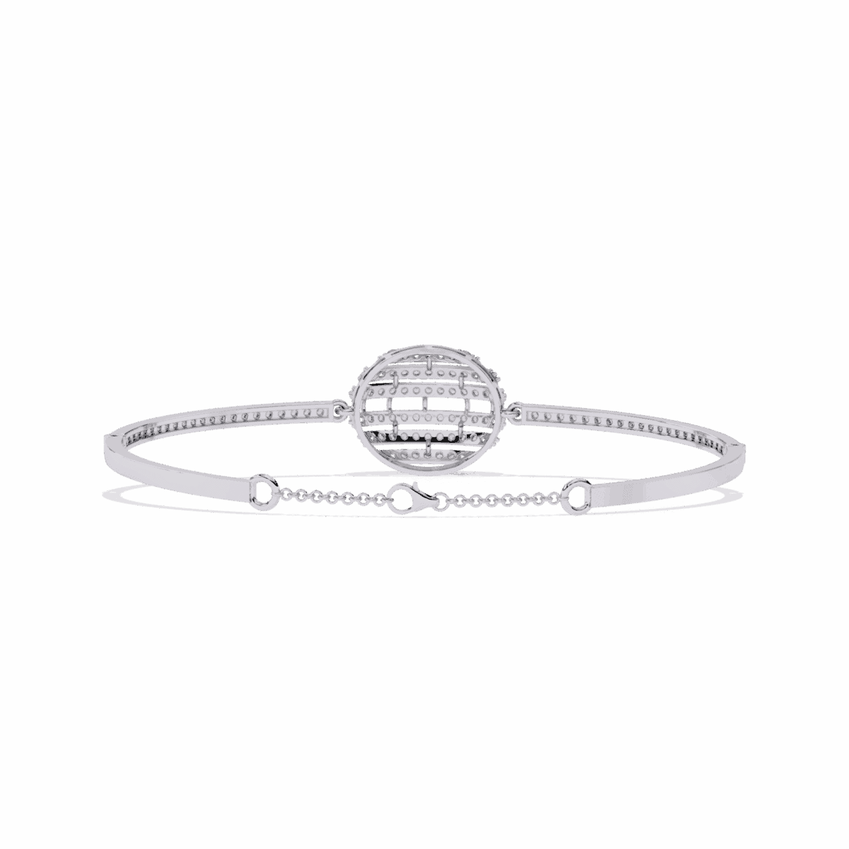0.7 Carat Cluster Dome Diamond Bangle  Image 4