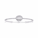 0.7 Carat Cluster Dome Diamond Bangle - Image 4