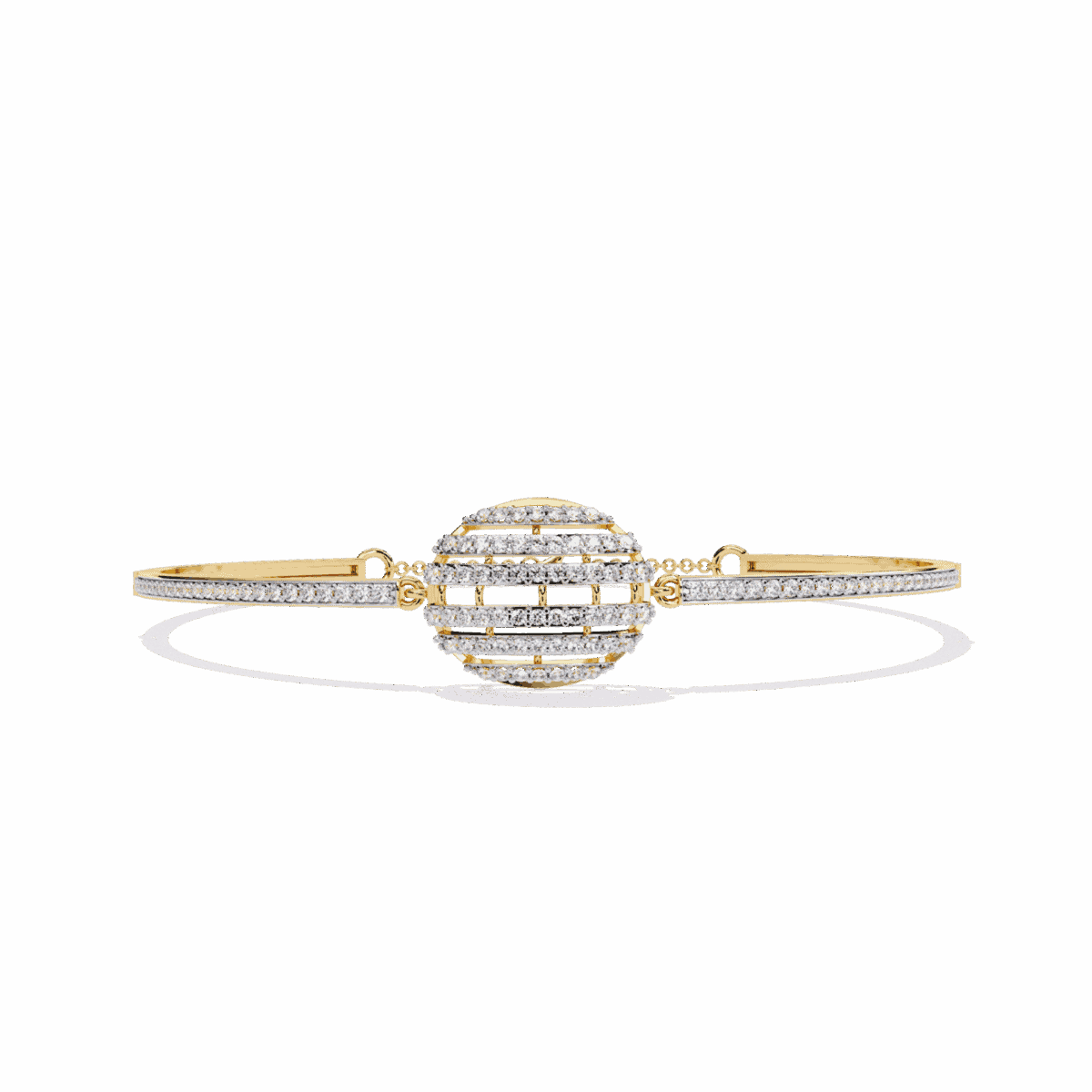 0.7 Carat Cluster Dome Diamond Bangle  Image 5