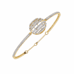 0.7 Carat Cluster Dome Diamond Bangle - Image 6