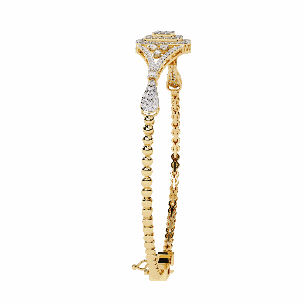 1 Carat Baguette Cluster Diamond Bracelet  Image 8