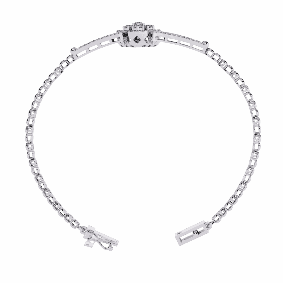 0.5 Carat Round Cluster Diamond Bracelet  Image 4