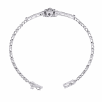 0.5 Carat Round Cluster Diamond Bracelet - Image 4