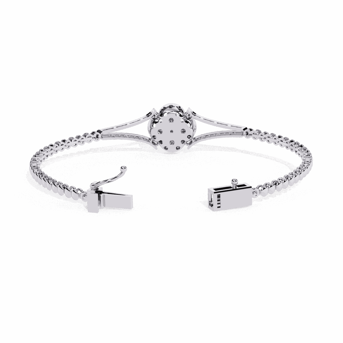 0.5 Carat Round Cluster Diamond Bracelet  Image 5