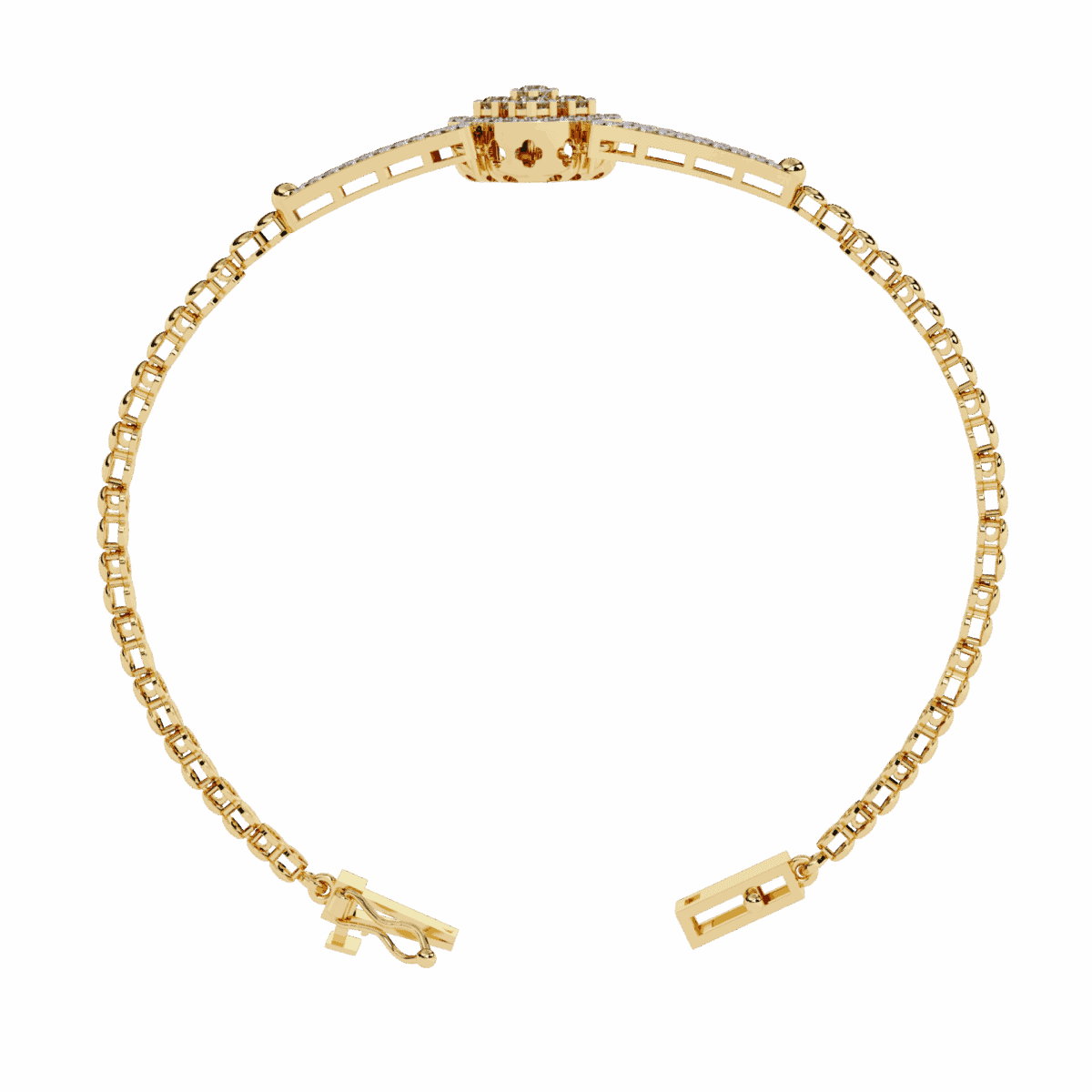 0.5 Carat Round Cluster Diamond Bracelet  Image 9