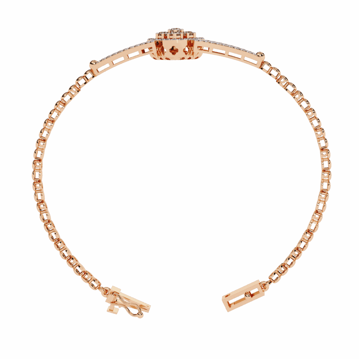 0.5 Carat Round Cluster Diamond Bracelet  Image 14