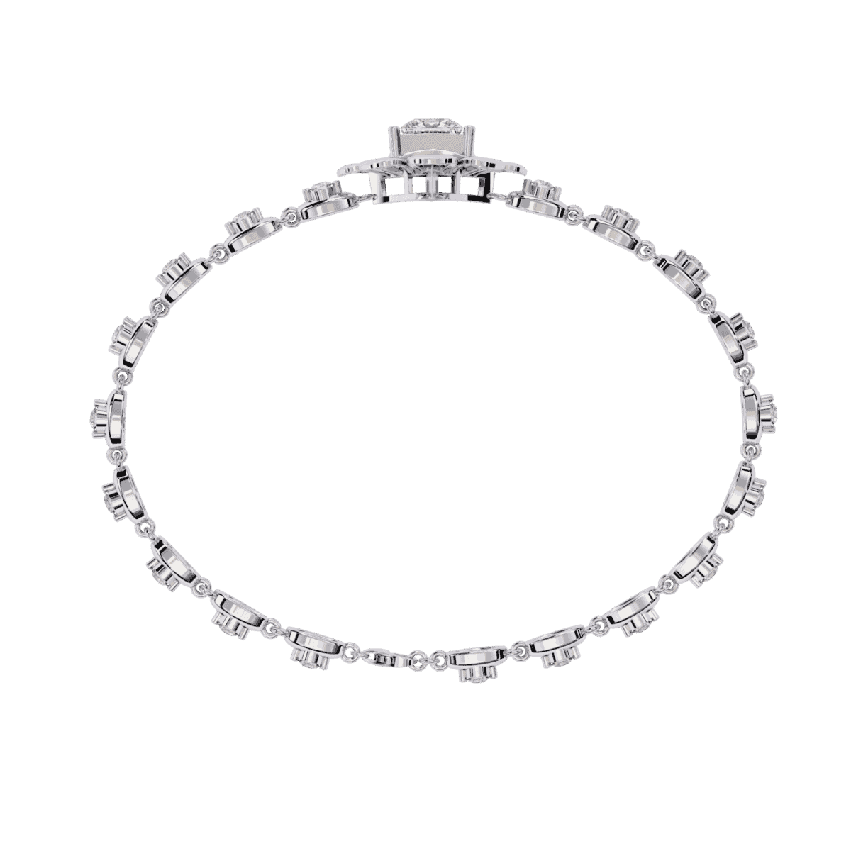 2 Carat Floral Bloom Diamond Bracelet  Image 3