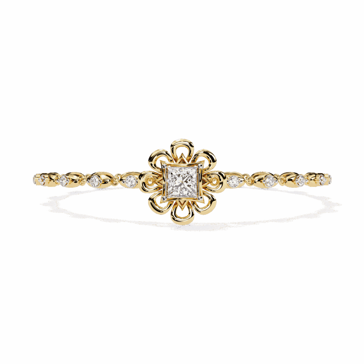 2 Carat Floral Bloom Diamond Bracelet  Image 5