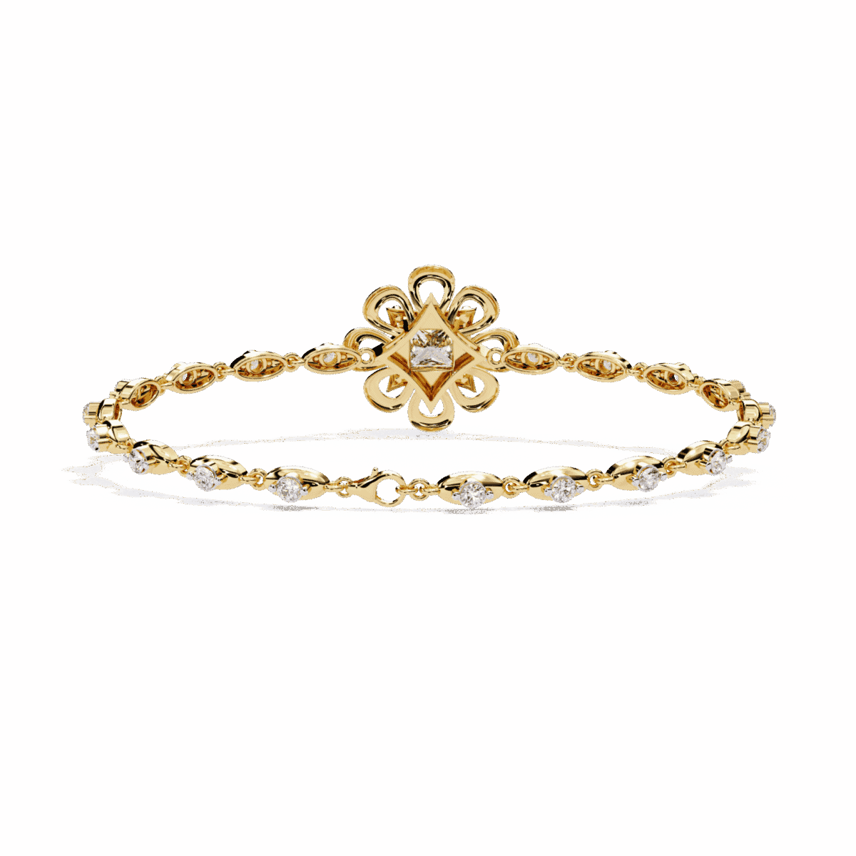 2 Carat Floral Bloom Diamond Bracelet  Image 8