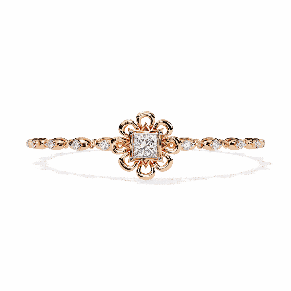 2 Carat Floral Bloom Diamond Bracelet  Image 9