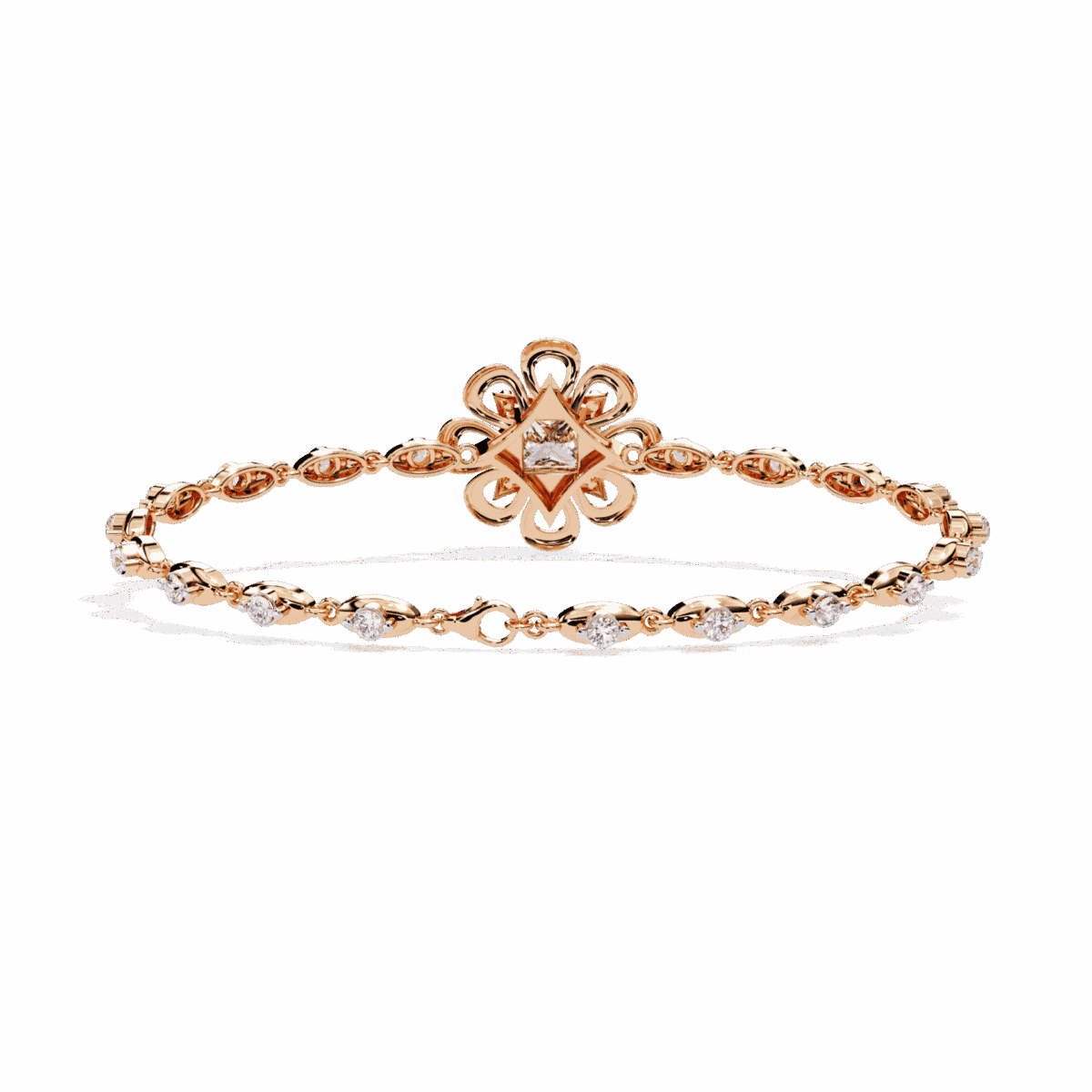 2 Carat Floral Bloom Diamond Bracelet  Image 12