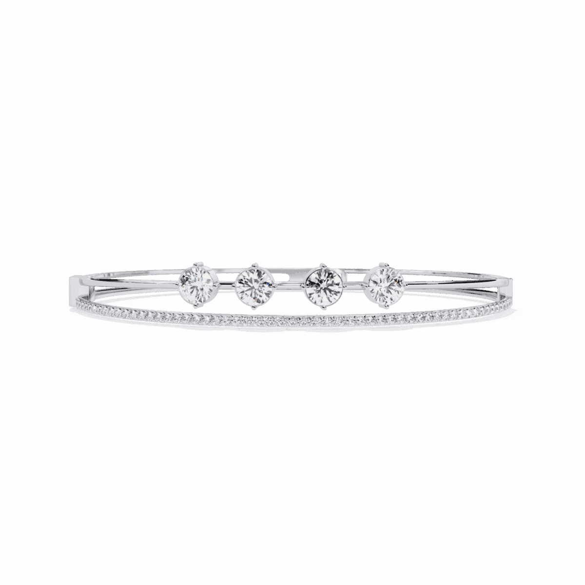 2.25 Carat Four Stone Diamond Bangle  Image 1