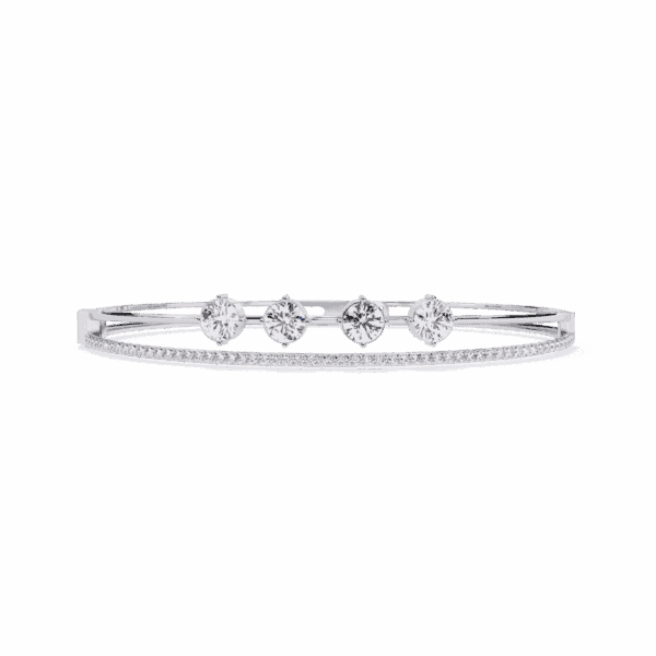 2.25 Carat Four Stone Diamond Bangle