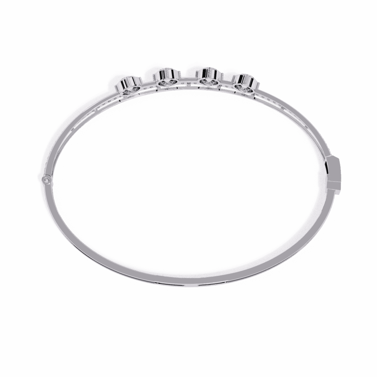 2.25 Carat Four Stone Diamond Bangle  Image 4