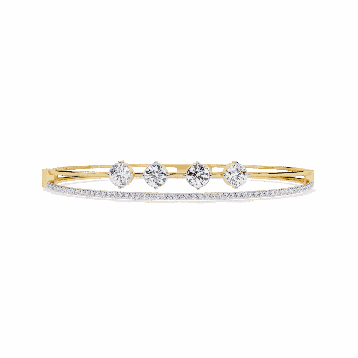 2.25 Carat Four Stone Diamond Bangle  Image 6