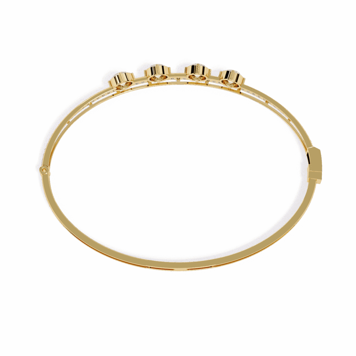 2.25 Carat Four Stone Diamond Bangle  Image 9