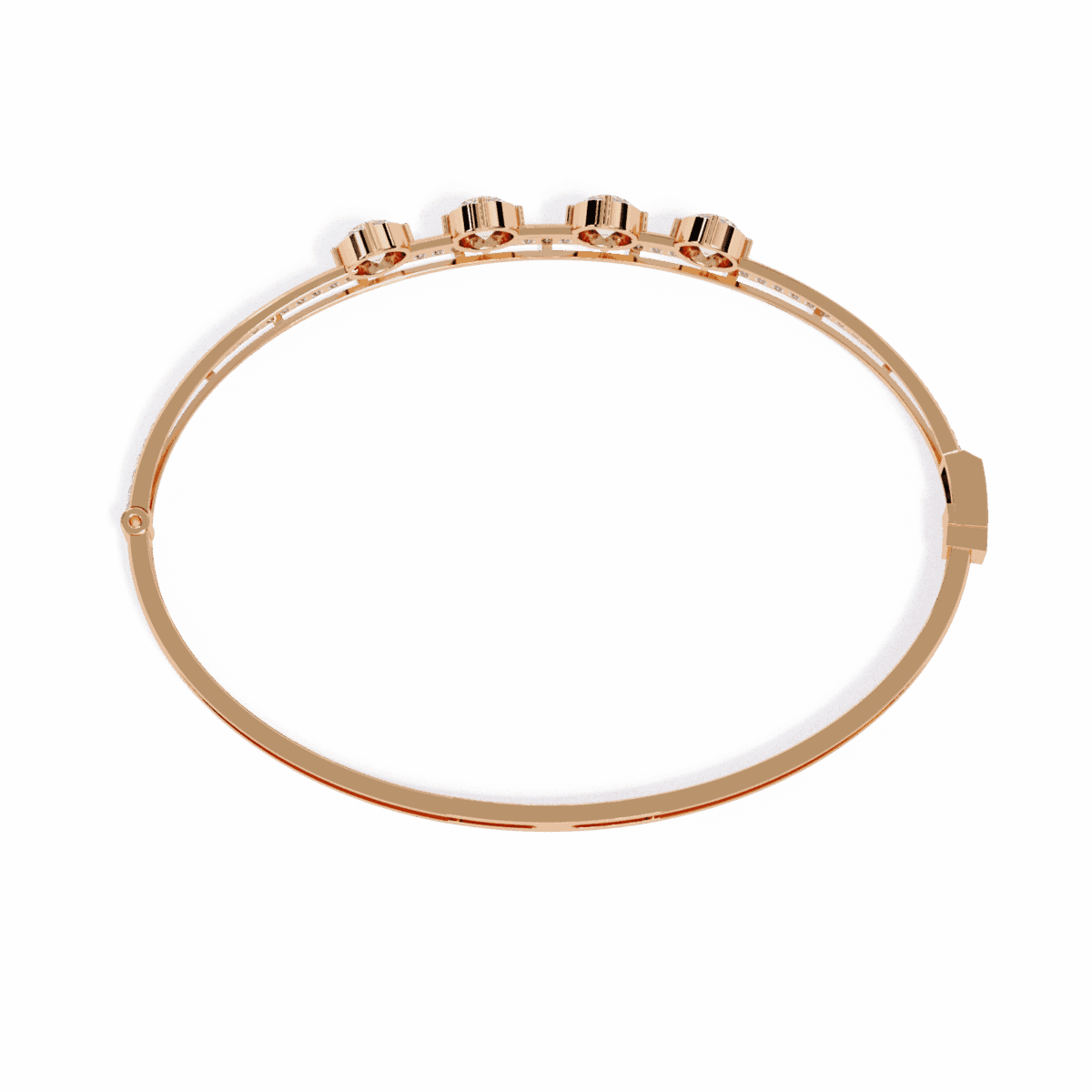 2.25 Carat Four Stone Diamond Bangle  Image 14