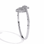 1.25 Carat Twin Heart Halo Diamond Cuff - Image 3