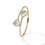 1.25 Carat Twin Heart Halo Diamond Cuff - Image 7