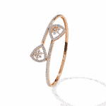 1.25 Carat Twin Heart Halo Diamond Cuff - Image 12