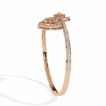 1.25 Carat Twin Heart Halo Diamond Cuff - Image 13