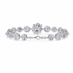 1.25 Carat Halo Cluster Diamond Bracelet - Image 5