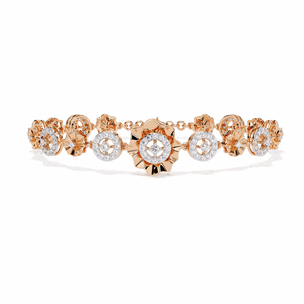 1.25 Carat Halo Cluster Diamond Bracelet  Image 11