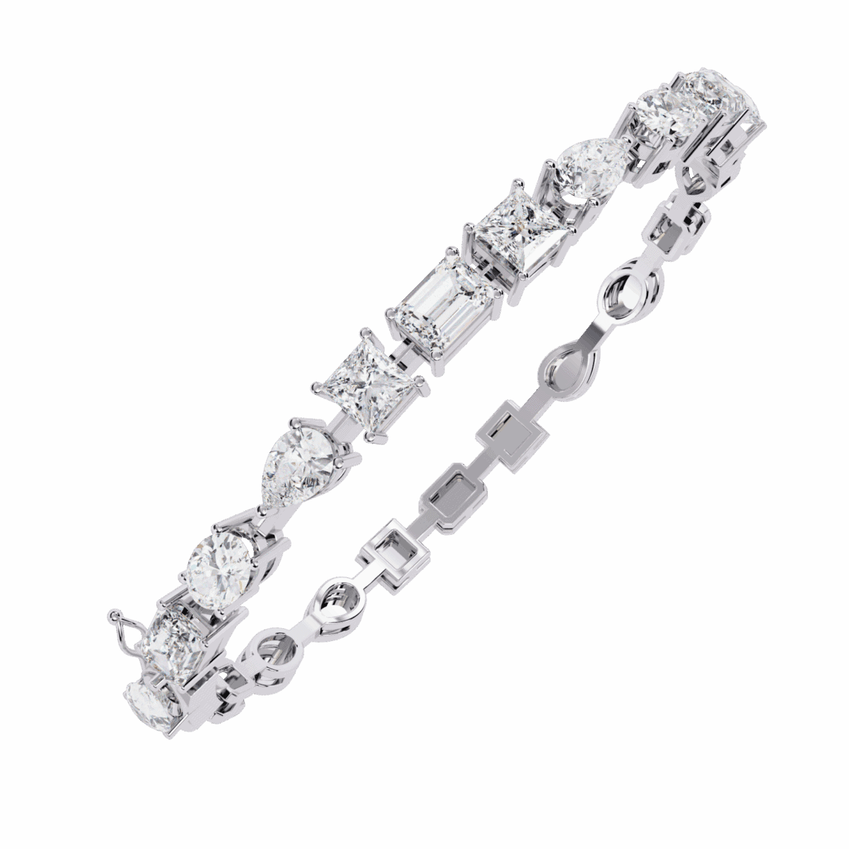 13.75 Carat MultiCut Diamond Tennis Bracelet  Image 2