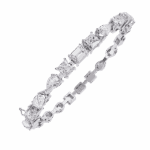 13.75 Carat Multi-Cut Diamond Tennis Bracelet - Image 2