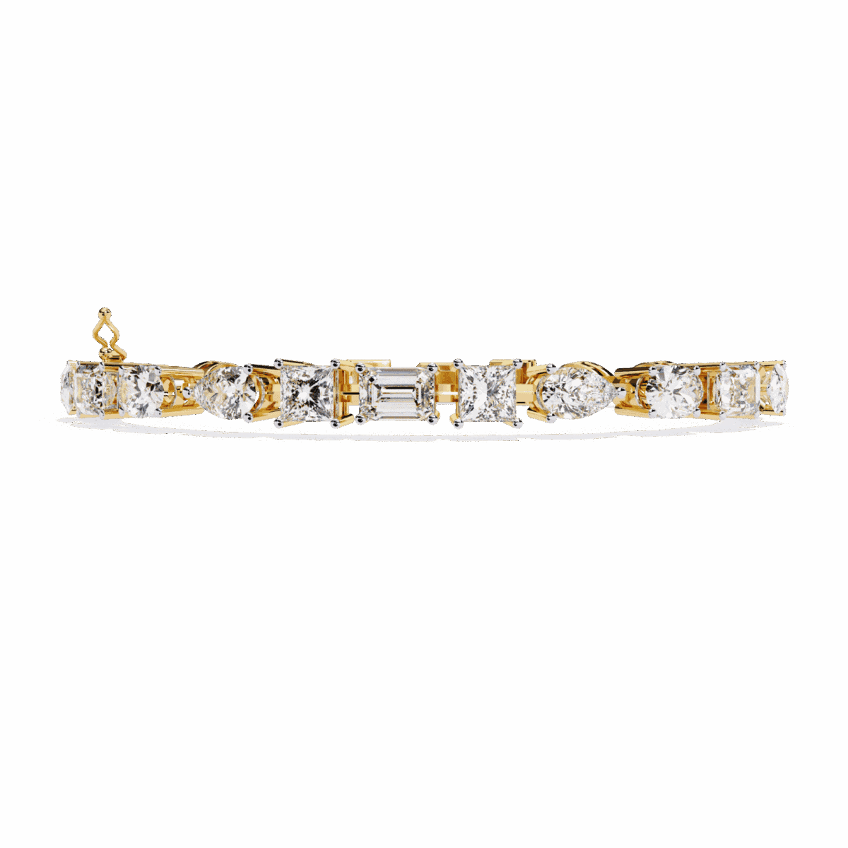 13.75 Carat MultiCut Diamond Tennis Bracelet  Image 6
