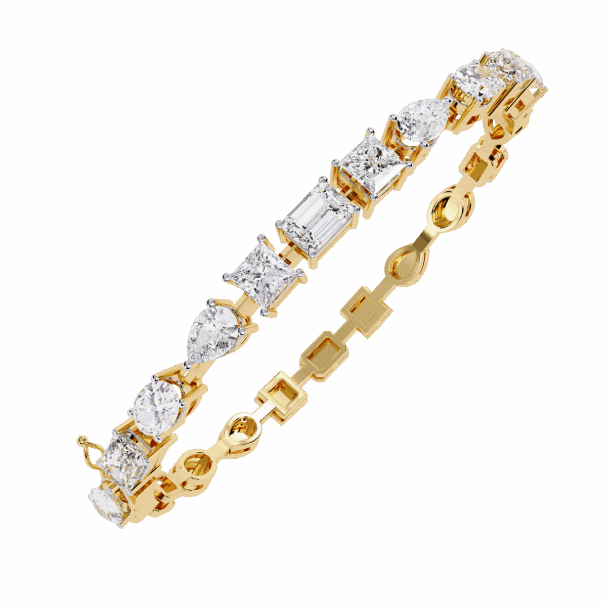 13.75 Carat MultiCut Diamond Tennis Bracelet  Image 7