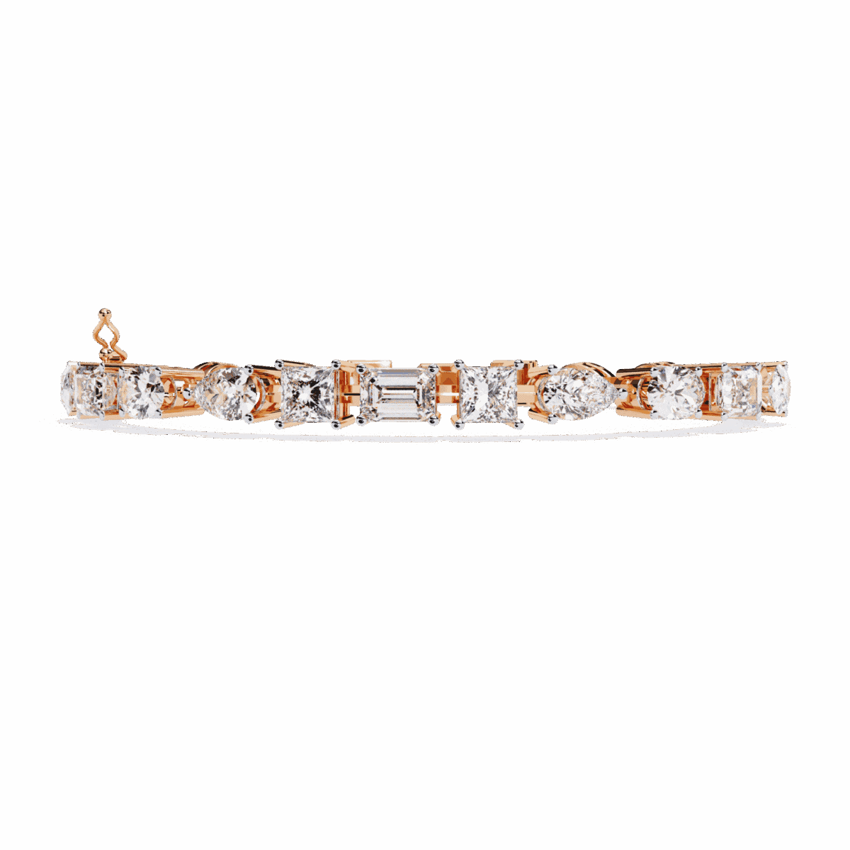 13.75 Carat MultiCut Diamond Tennis Bracelet  Image 11