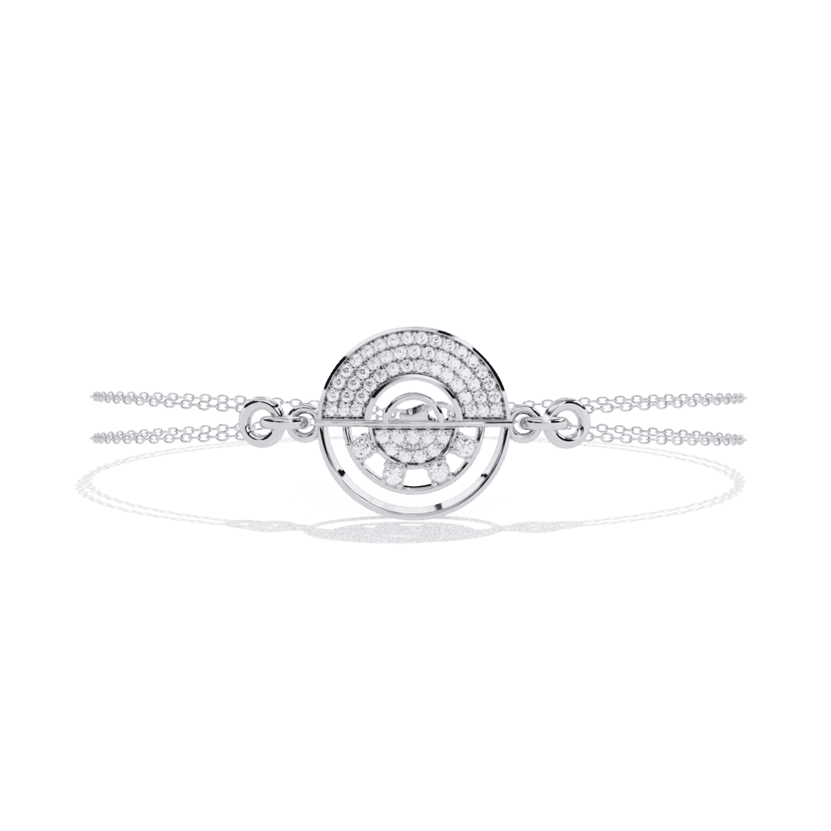 0.4 Carat Halo Orbit Diamond Bracelet  Image 1