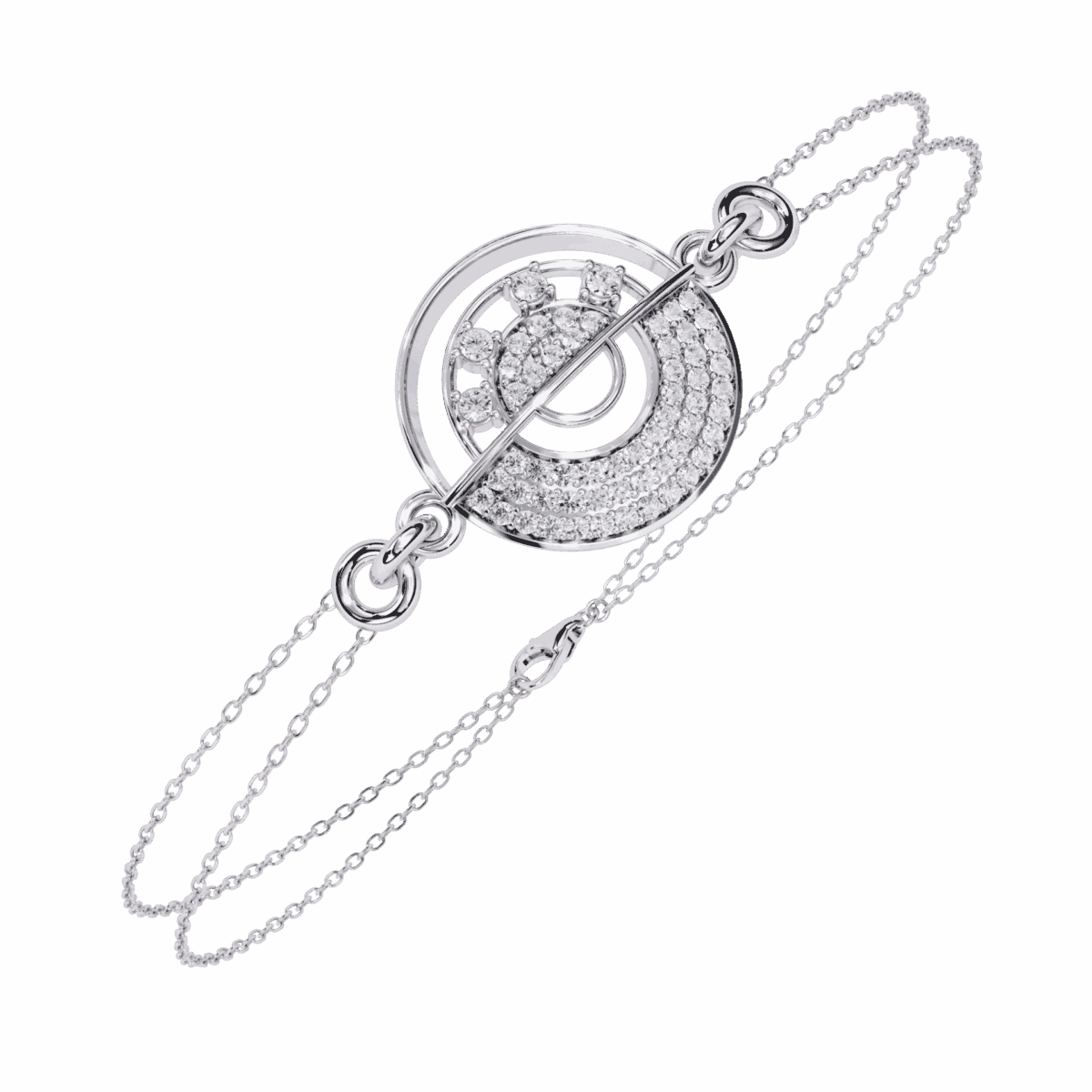 0.4 Carat Halo Orbit Diamond Bracelet  Image 2