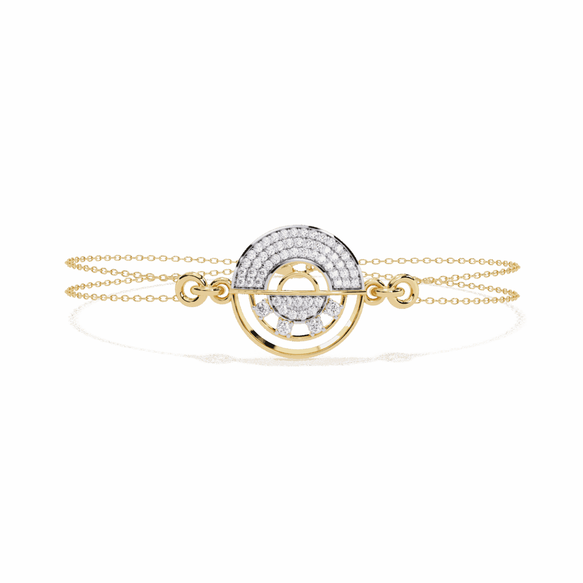 0.4 Carat Halo Orbit Diamond Bracelet  Image 6