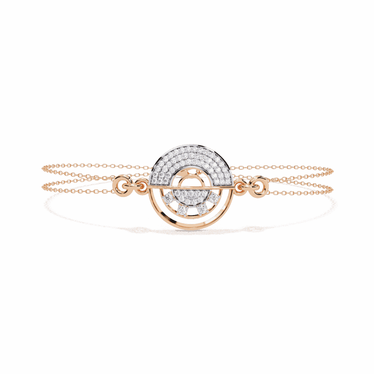 0.4 Carat Halo Orbit Diamond Bracelet  Image 11