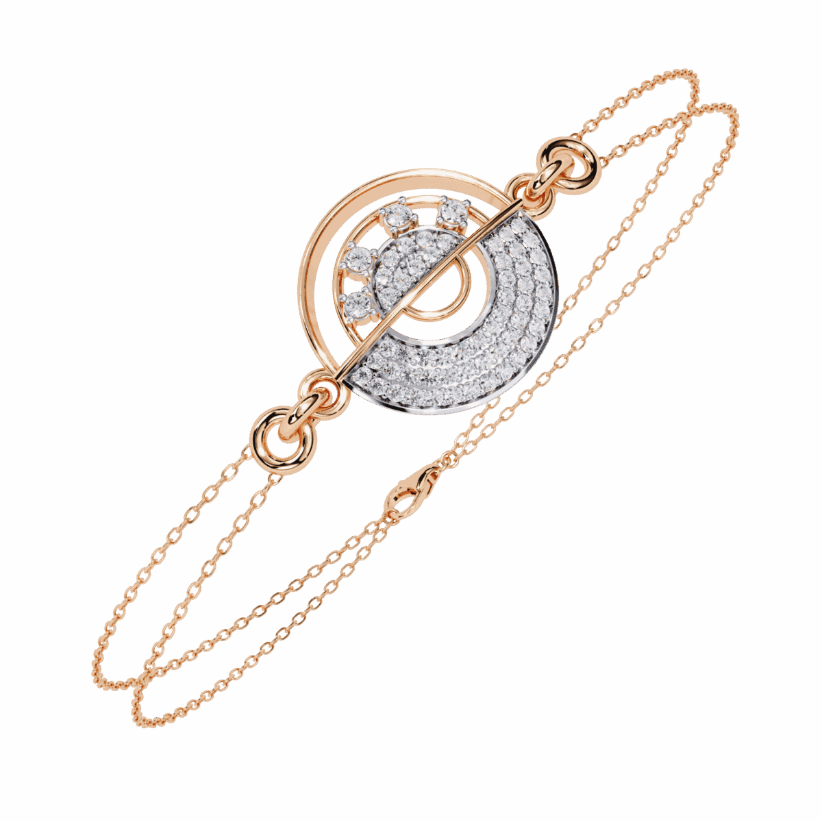 0.4 Carat Halo Orbit Diamond Bracelet  Image 12