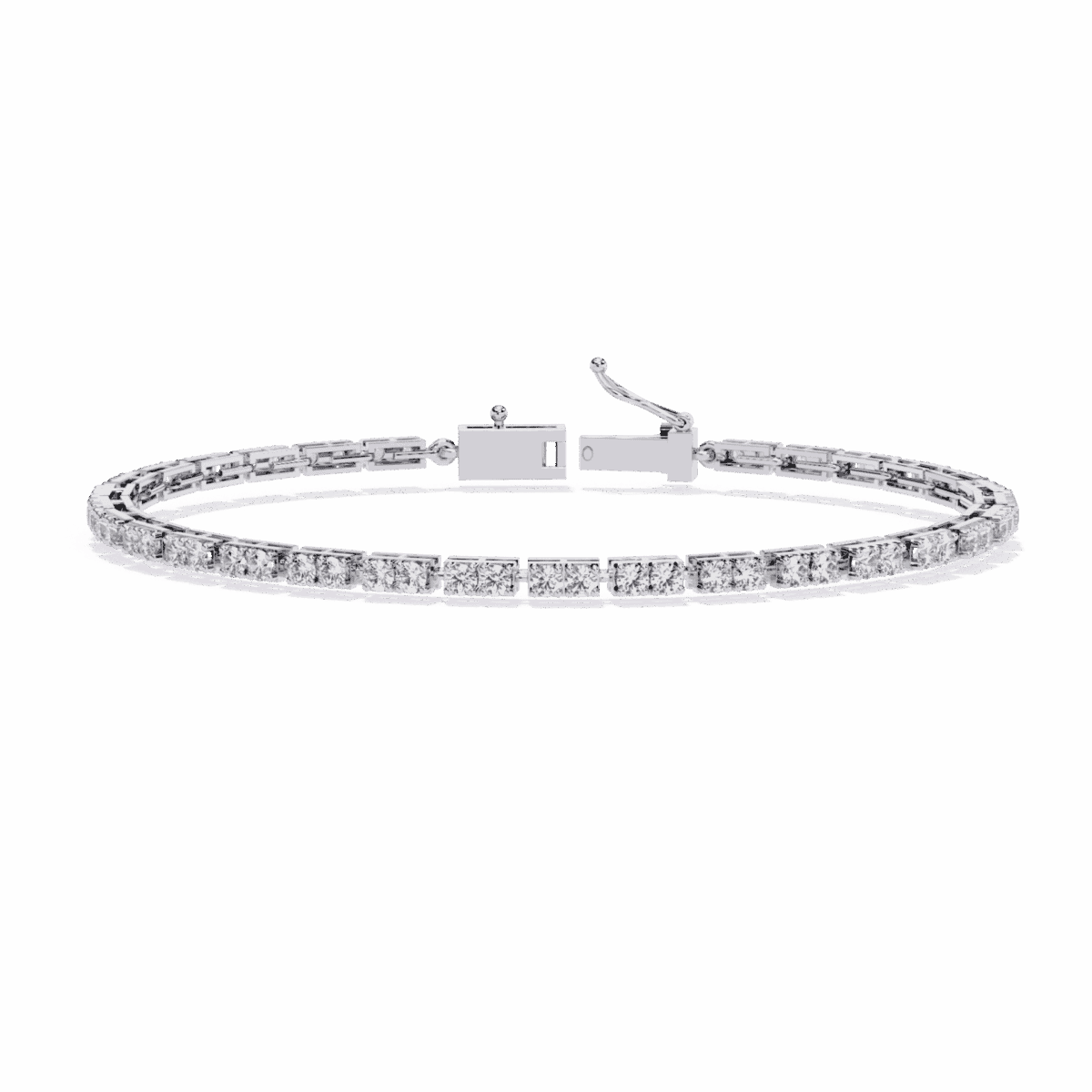 2.25 Carat Round Diamond Tennis Bracelet  Image 1