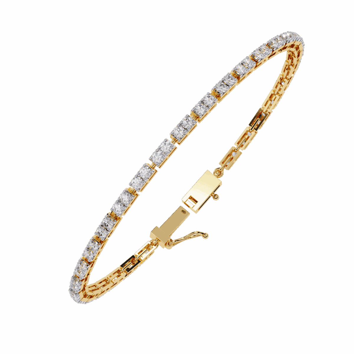 2.25 Carat Round Diamond Tennis Bracelet  Image 7