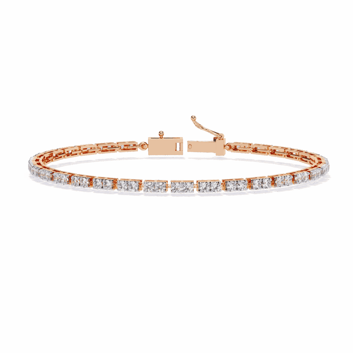 2.25 Carat Round Diamond Tennis Bracelet  Image 9