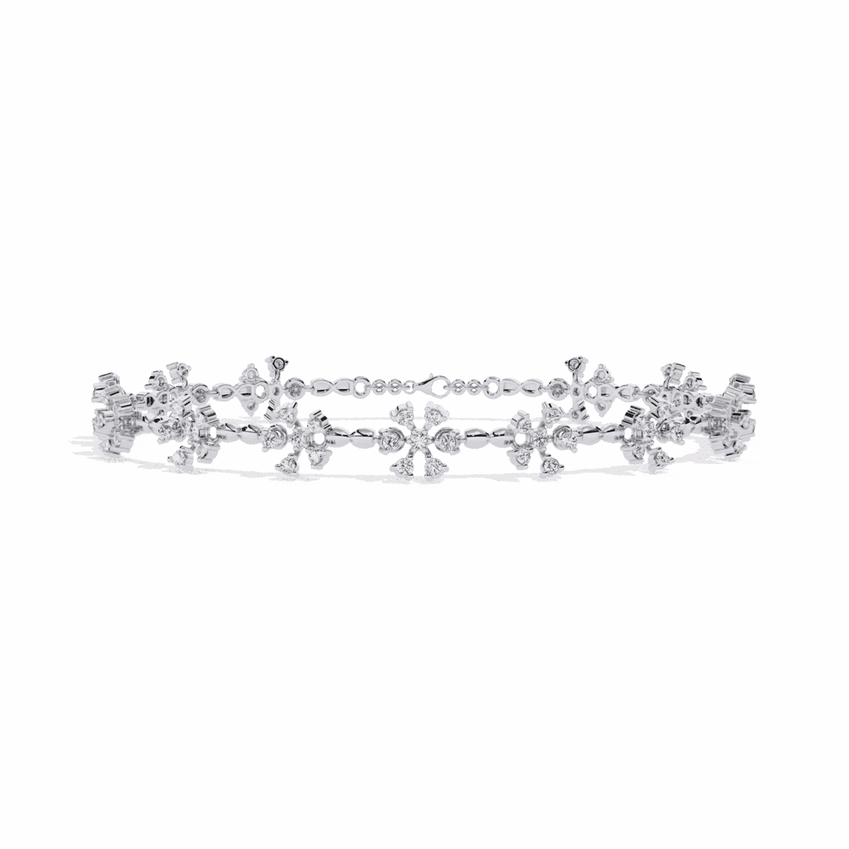 0.9 Carat Mini Floral Diamond Bracelet  Image 1