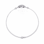 0.2 Carat Circle Halo Diamond Bracelet - Image 3