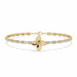 0.4 Carat Flower Round Diamond Tennis Bracelet - Image 6