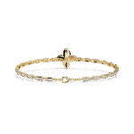 0.4 Carat Flower Round Diamond Tennis Bracelet - Image 10