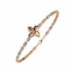 0.4 Carat Flower Round Diamond Tennis Bracelet - Image 12