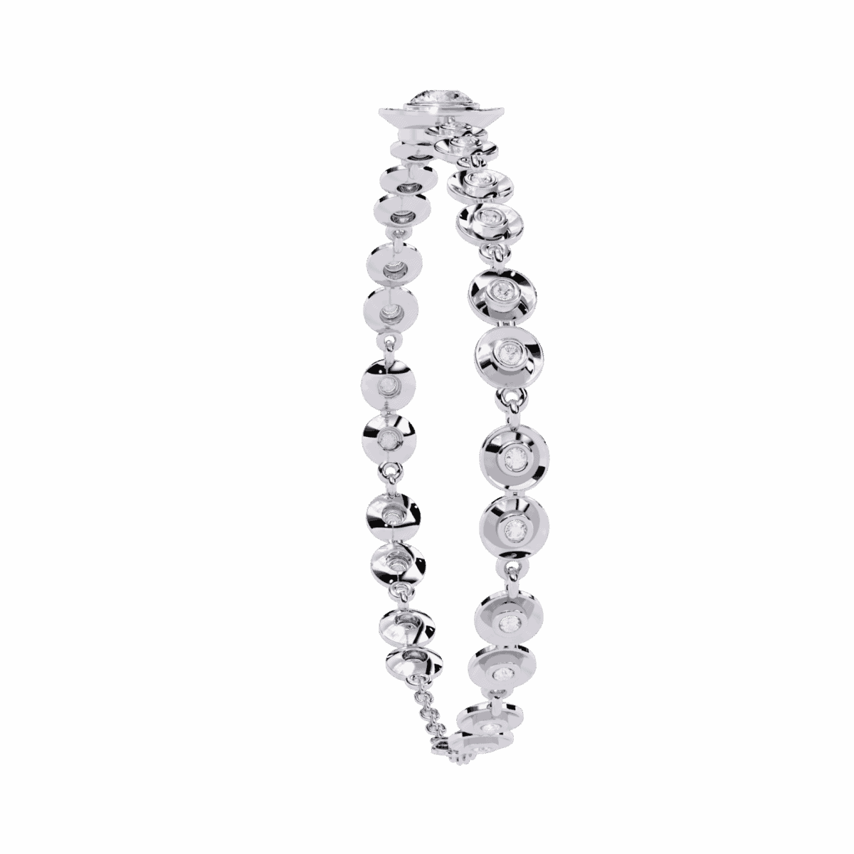 0.2 Carat Endless Round Diamond Tennis Bracelet  Image 3