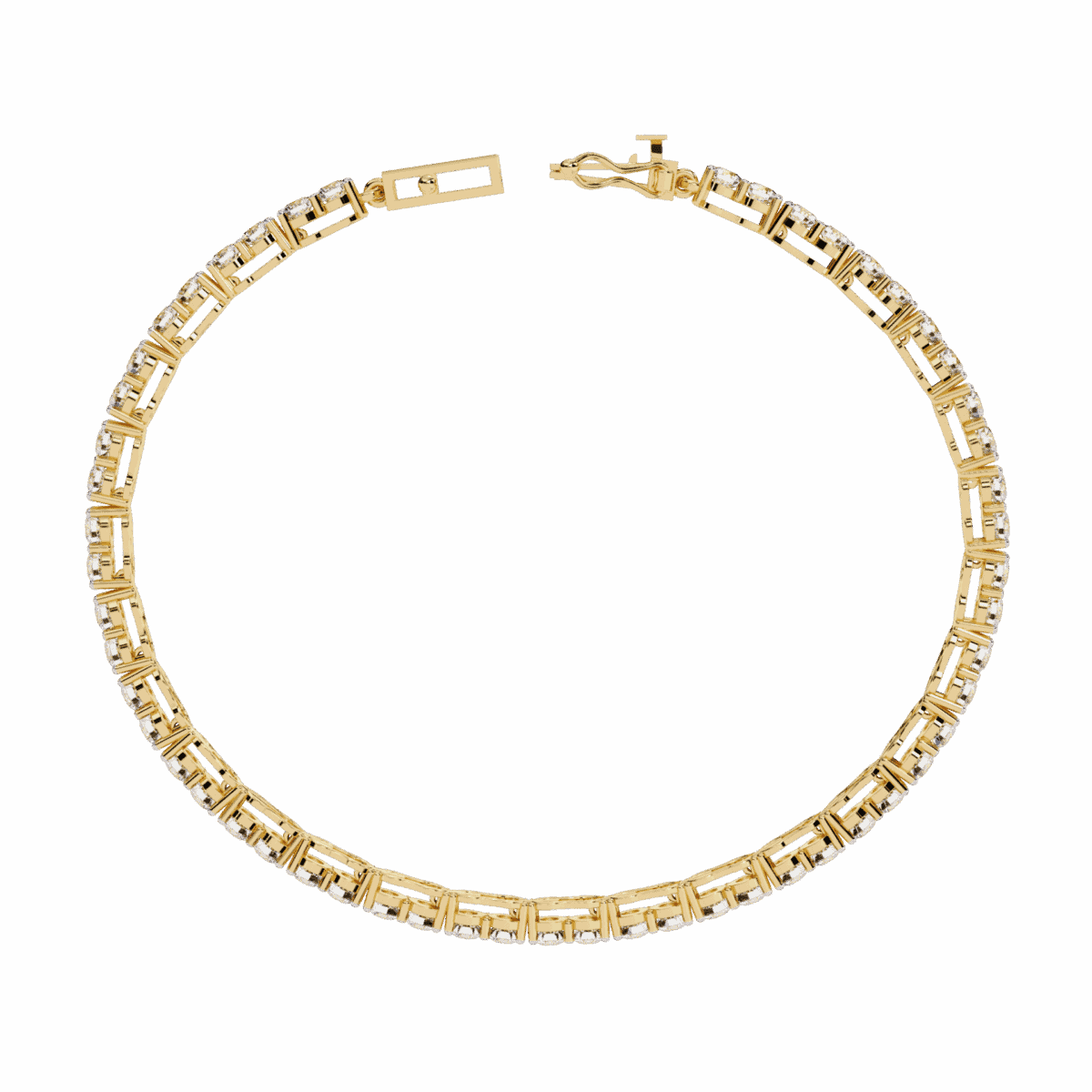 4 Carat Heritage Round Diamond Tennis Bracelet  Image 7