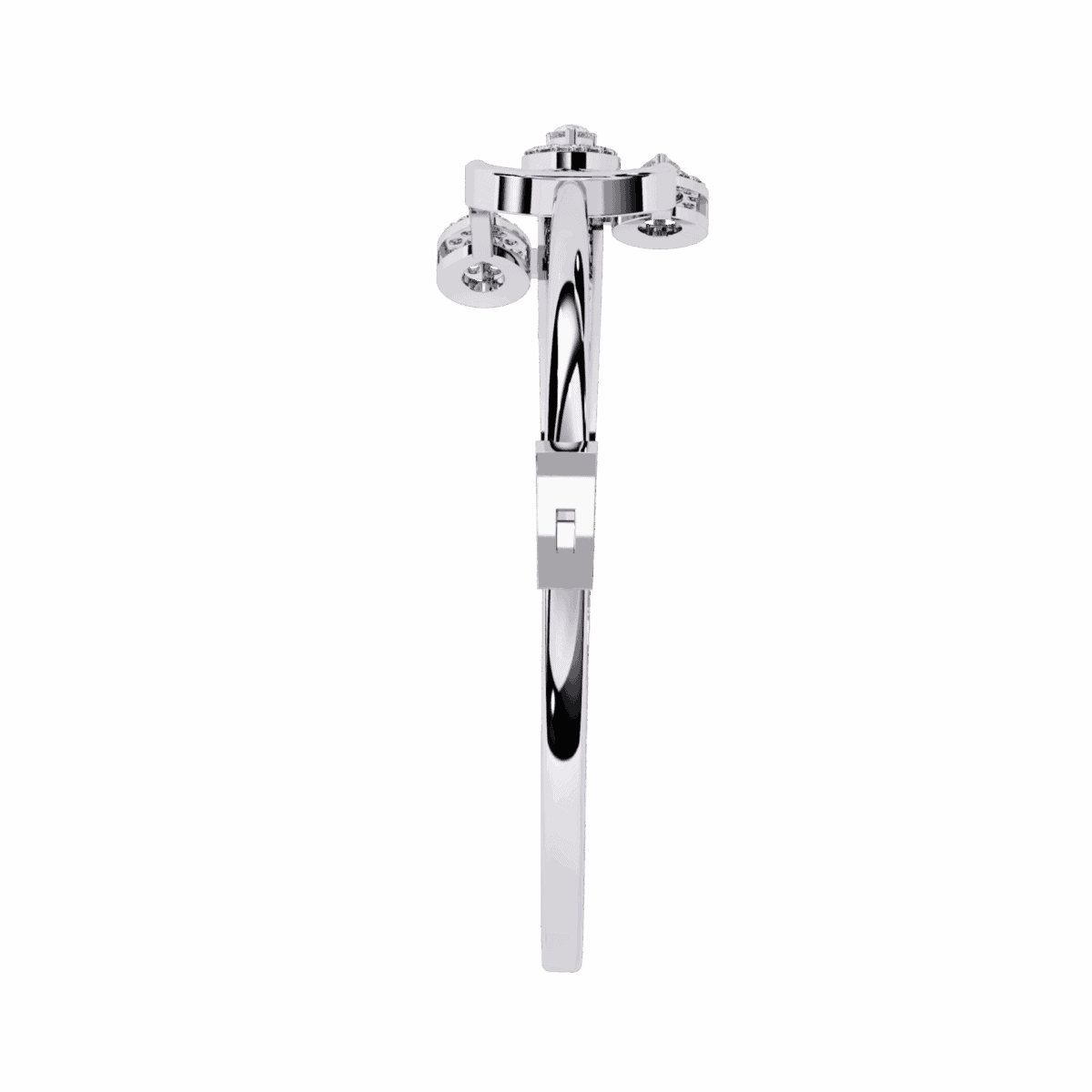 0.7 Carat Open Pear Cascade Diamond Cuff  Image 2