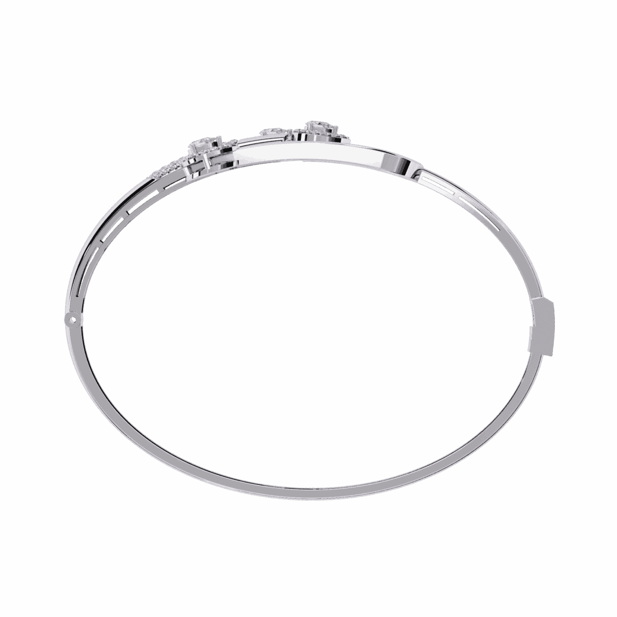 0.7 Carat Open Pear Cascade Diamond Cuff  Image 3